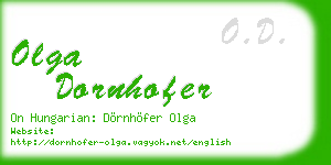 olga dornhofer business card